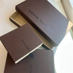 Set of 3 Louis Vuitton Boxes - Authentic Brown Beige 2 Drawer Box 1 Flat box